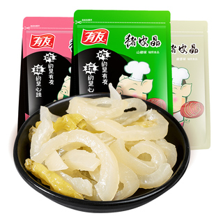 有友泡椒猪皮晶268g小包装酸辣味即食山椒猪皮卷零食重庆小吃