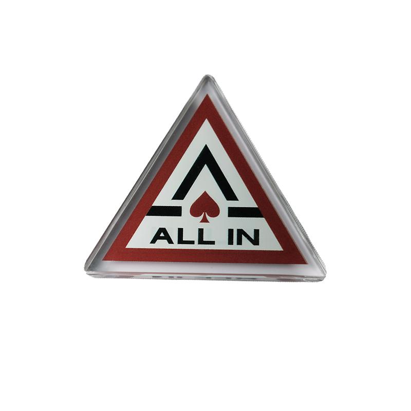 SHARKCALL德州扑克筹码庄位牌allin牌全押牌亚克力押注码ALLIN