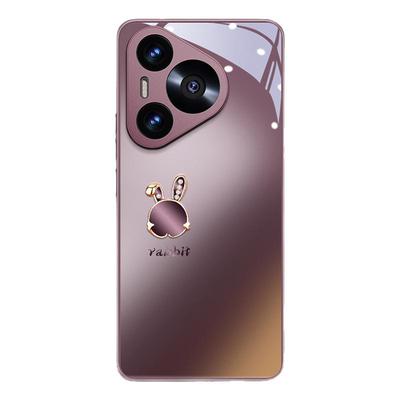 超火梅子色兔子适用华为pura80pro手机壳p60art新款p70pro十+简约ultra套p50pro高级感p40镜头全包p50e女时尚