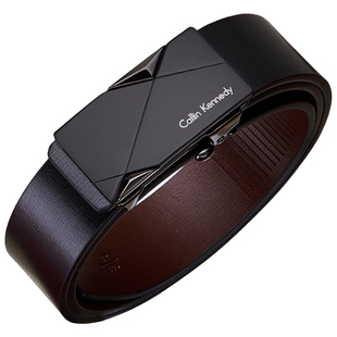 CallinKennedy皮带男士真皮无牙自动扣内扣式纯牛皮2025新款腰带