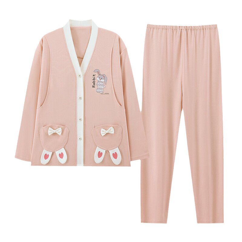 月子服夏天纯棉产后产妇哺乳孕妇睡衣怀孕期套装夏季薄款可外穿