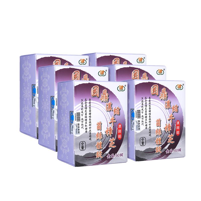 國鼎牛樟芝中國臺灣原裝濃縮錠護牛樟菇肝官方正品肝臟周期裝6盒