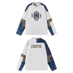 【明星同款】EXITMODE BY BLINDNOPLAN  肌理运动假两件球衣T恤