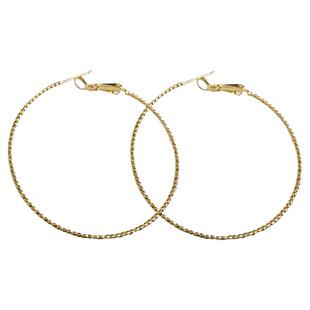 超细波光粼粼大圆圈耳环简约时尚圈圈耳饰几何特色耳圈女银针