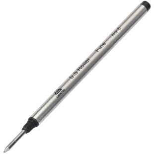 烂笔头通用宝珠笔芯水笔替芯黑色金属走珠笔芯螺纹旋直插中性笔芯