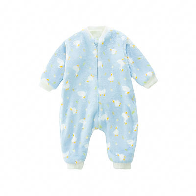 宝宝珊瑚绒冬季双层加厚连体衣