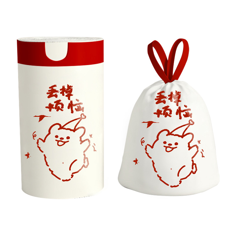 免撕加厚抽绳卡通印花垃圾袋