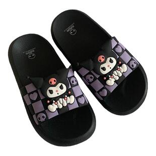 细细条 三丽鸥IP联名甜酷可爱库洛米拖鞋女夏eva防滑厚底居家凉拖