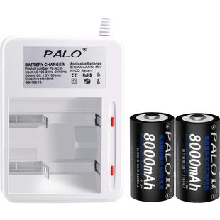 星威1号充电电池充电器套装大容量一号热水器天燃气灶煤气灶专用手电筒D型大号8000毫安1.2v