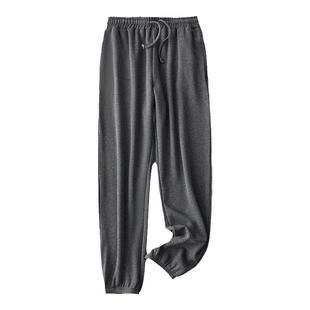 真丝加绒卫裤抽绳束脚运动裤高腰束口长裤瑜珈裤香蕉裤显瘦休闲裤