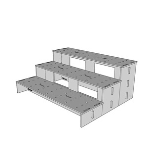 模型亚克力展示台阶支架300长 SHF圣斗士JoJo圣衣神话figma