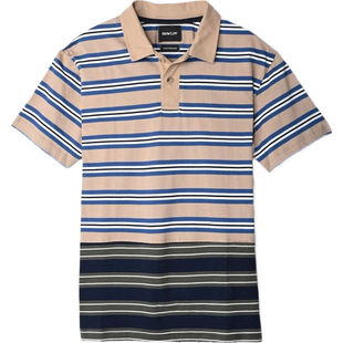 【折扣】Howlin' 男士条纹拼色纯棉平纹布 Polo 衫