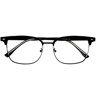 大脸眼镜男士商务加宽165mm/160mm胖子眼镜框可配度数防蓝光变色