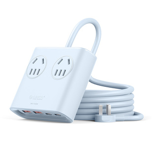 奥睿科小方砖插排多功能usb快充插座氮化镓排插桌面充电站插线板