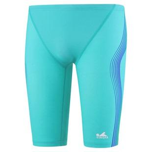 英发五分泳裤男新款防尴尬大码男士yingfa专业训练装备及膝游泳裤