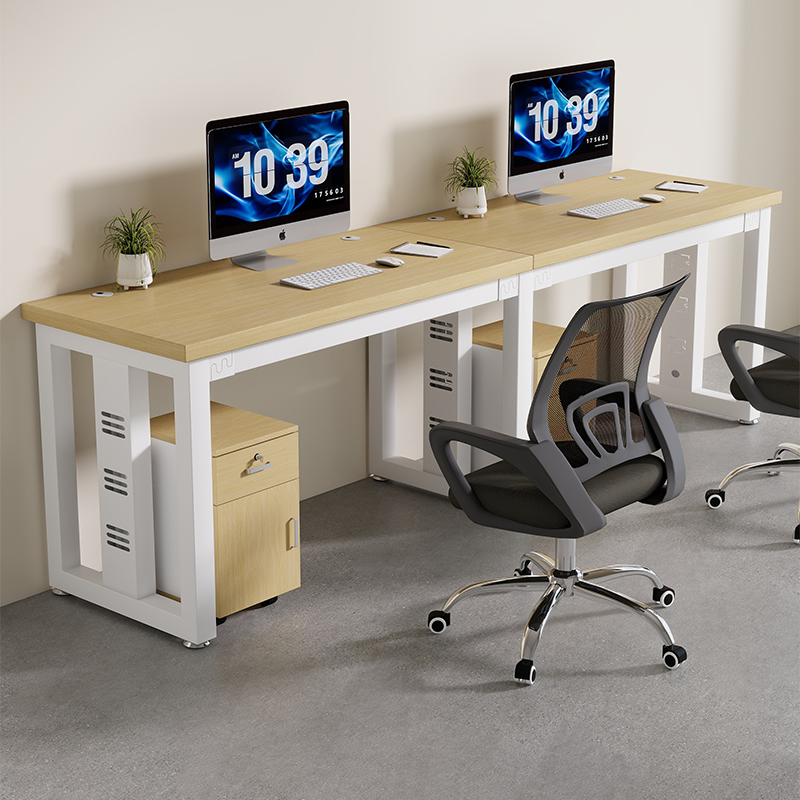 并排2人位办公桌员工位职员桌椅组合办公室桌子四人4人位电脑桌