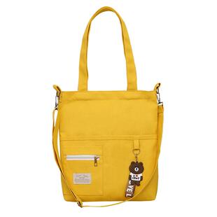 新款多口袋帆布包韩版女包学生补习书包百搭单肩斜跨包手提布袋