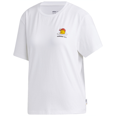 Adidas/阿迪达斯正品NEO 2020女子蛋黄哥运动休闲短袖T恤GL7231