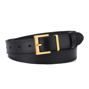 腰带女真皮装饰小众头层牛皮简约百搭韩版牛皮时髦皮带女配裤子潮