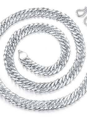 男孩喜欢的潮流项链足银材质