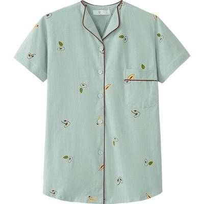 睡衣单件短袖纯棉夏季薄款开衫