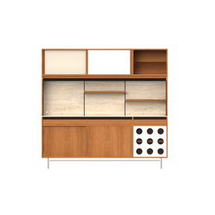 出乎生活家具时光餐边柜樱桃木储物柜茶水柜橱柜岩板中古风收纳柜