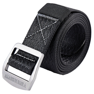 阿玛迪斯户外腰带男士编织钓鱼腰带男女松紧免打孔腰带男帆布皮带