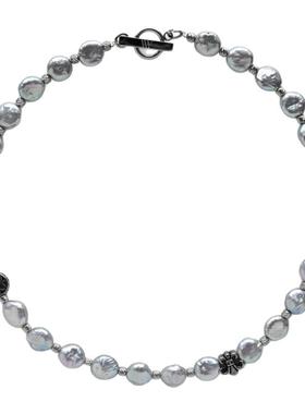 WY新款项链淡水巴洛克设计款颈链手链中性情侣款原创高级甜酷风