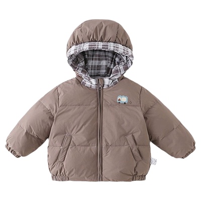 JIUMI男童韩系两面穿羽绒服套装