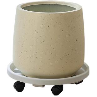 龟背竹花盆大号北欧简约家用客厅落地奶油黄圆柱形绿植仿陶瓷花盆