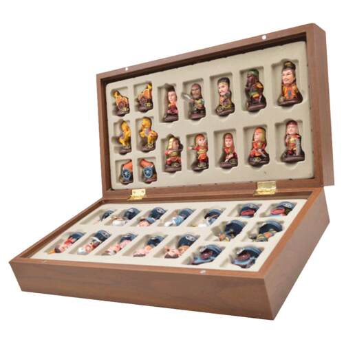 三国立体人物象棋摆件创意泥人塑中国象棋中国风特色送老外小礼品