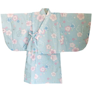日本赏樱和服正装女宝宝套装儿童振袖礼服纯棉演出服旅游节日樱花