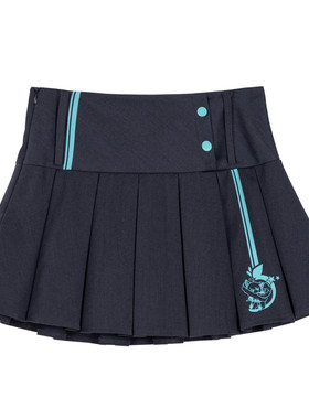 moeyu初音未来千禧冰糖果百褶裙女高腰显瘦A字短裙jk包臀半身裙子
