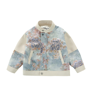 童装外套新中式套装皮衣儿童夹克2026春秋新款男童宝宝帅气国风潮