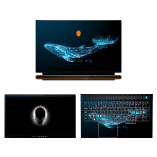 外星人X14X15笔记本贴膜Alienware星舰16X电脑贴纸M18 15 16 外壳保护膜area- 51M炫彩图案定制机身M17全套膜