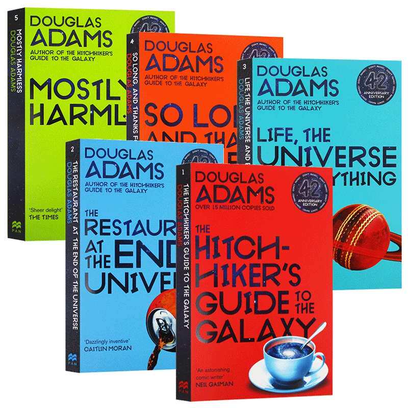 华研原版 银河系漫游五部曲 英文原版 The Hitchhiker's Guide to the Galaxy 银河系漫游指南42周年纪念版科幻小说道格拉斯亚当斯