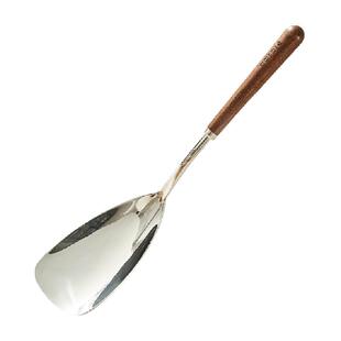 卡罗特不锈钢锅铲小号304胡桃木手柄家用小锅铲分餐勺子炒菜铲子