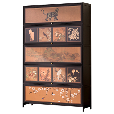 十一维度中古风翻门鞋柜