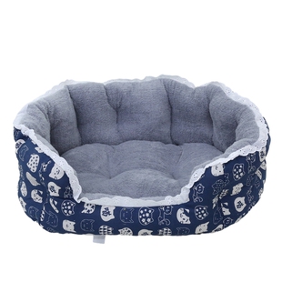 宠物窝加绒全可洗立体猫窝挡风狗窝蕾丝边沙发窝深度睡眠通用窝