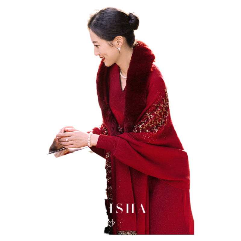 婚宴妈妈披肩加厚保暖