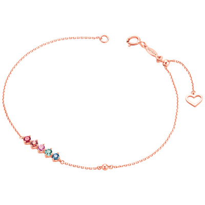 周大福SOINLOVE碧玺18K金手链