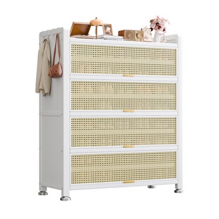 钢制鞋柜家用门口靠墙一体多层储物柜入户玄关大容量落地防尘鞋架