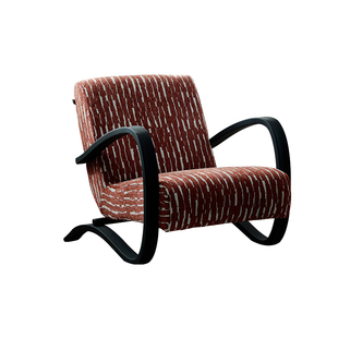 广巢伯克休闲椅简约条纹沙发椅客厅卧室单人椅布艺高颜值设计师椅