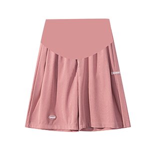 婧麒孕妇短裤春夏季薄款外穿冰丝阔腿裤孕期运动五分裤子女孕妇装