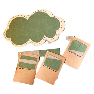 幼儿园环创材料坤灵纸莫兰迪色系绿森林绿雪梨纸主题进区手工布置