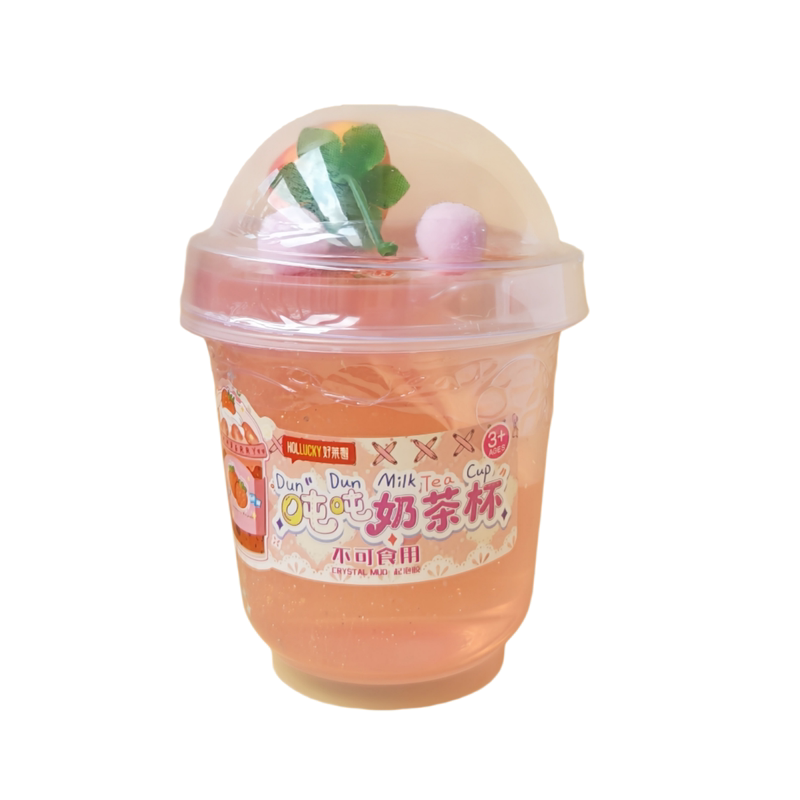 儿童水晶泥多色奶茶杯起泡胶史莱姆透明泥棉花泥解压玩具手工DIY