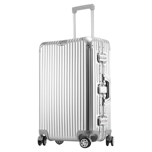 玖索全铝镁合金拉杆箱万向轮大容量行李箱女密码旅行箱子20寸男