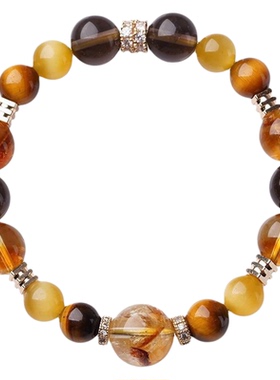 招财虎眼石手链虎眼石