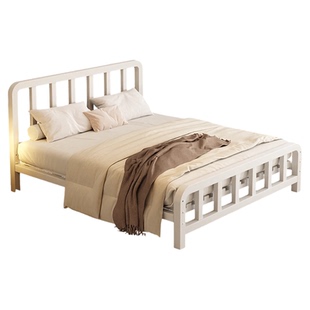 铁艺床双人床铁架子床1米5单人儿童家用排骨架加粗加厚框架钢管床