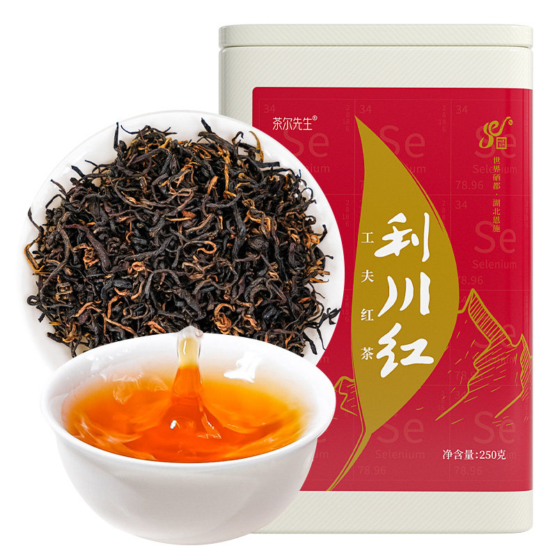 利川红茶叶硒红茶250克罐装